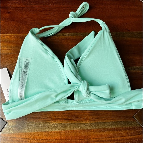 Victoria’s Secret Teal Green Triangle Halter Bikini Bra Swim Top - Picture 2 of 4